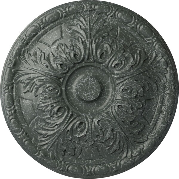 Ekena Millwork Granada Ceiling Medallion (Fits Canopies up to 4 1/4"), 15 3/4"OD x 5/8"P, Athenian Green Crackle CM16GAAGC - main